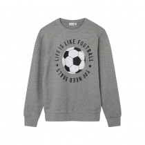 NAME IT Fodbold Sweatshirt Grey Melange