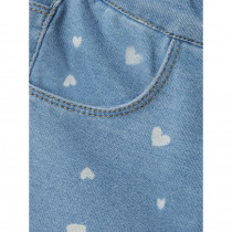 NAME IT Denim Leggings Salli Light Blue Denim Heart