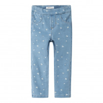 NAME IT Denim Leggings Salli Light Blue Denim Heart