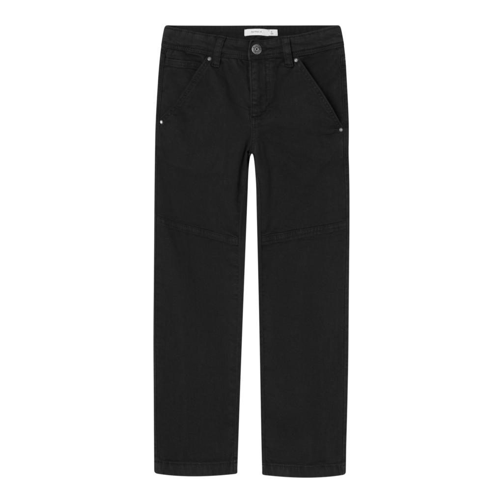 NAME IT Tapered Twill Bukser Silas Black