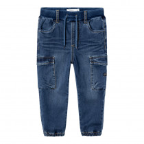 NAME IT Baggy Cargo Jeans Ben Dark Blue Denim