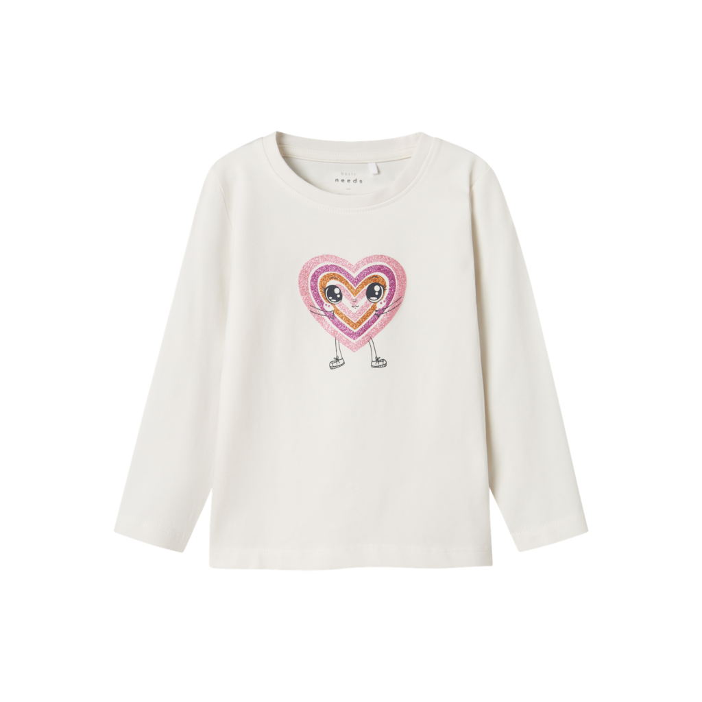 NAME IT Langærmet Bluse Vix Jet Stream Glitter Heart