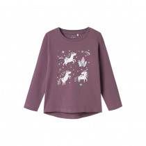 NAME IT Vix Langærmet Bluse Arctic Dusk Unicorn