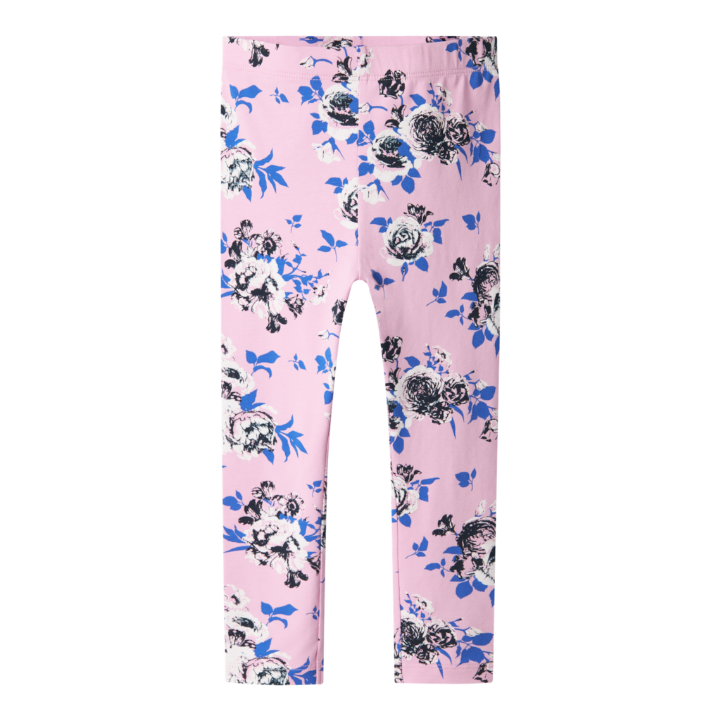 NAME IT Vivian Leggings Pastel Lavender Big Flowers