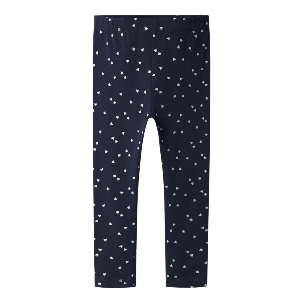 NAME IT Glitter Leggings Vivian Dark Sapphire Hearts