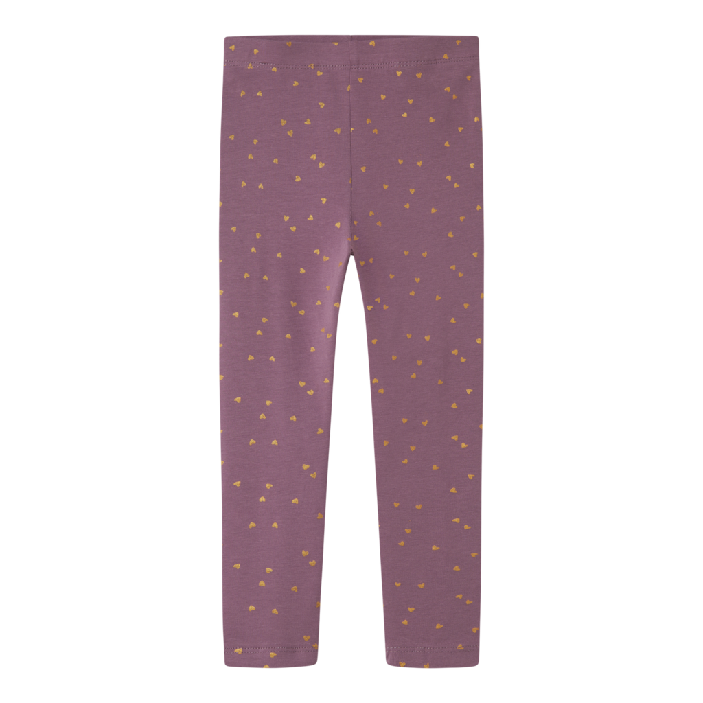  NAME IT Glitter Leggings Vivian Arctic Dusk Hearts