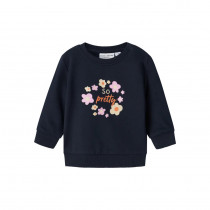 NAME IT Baby Sweatshirt Vrillie Dark Sapphire Flowers