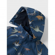 NAME IT Softshell Dragt Alfa Dark Denim Dino