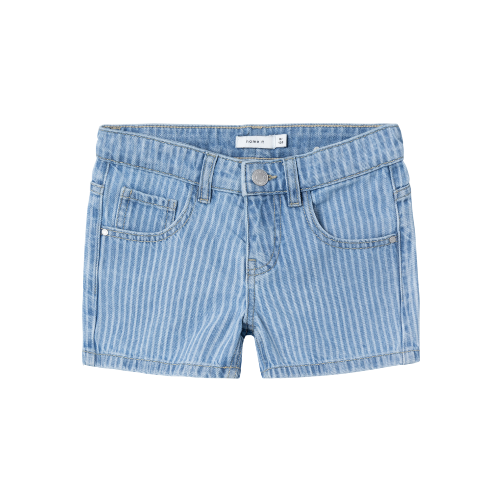 NAME IT Denim Shorts Rose Light Blue Denim Stripe