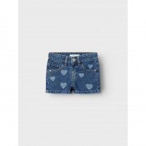 NAME IT Denim Shorts Rose Blue Heart