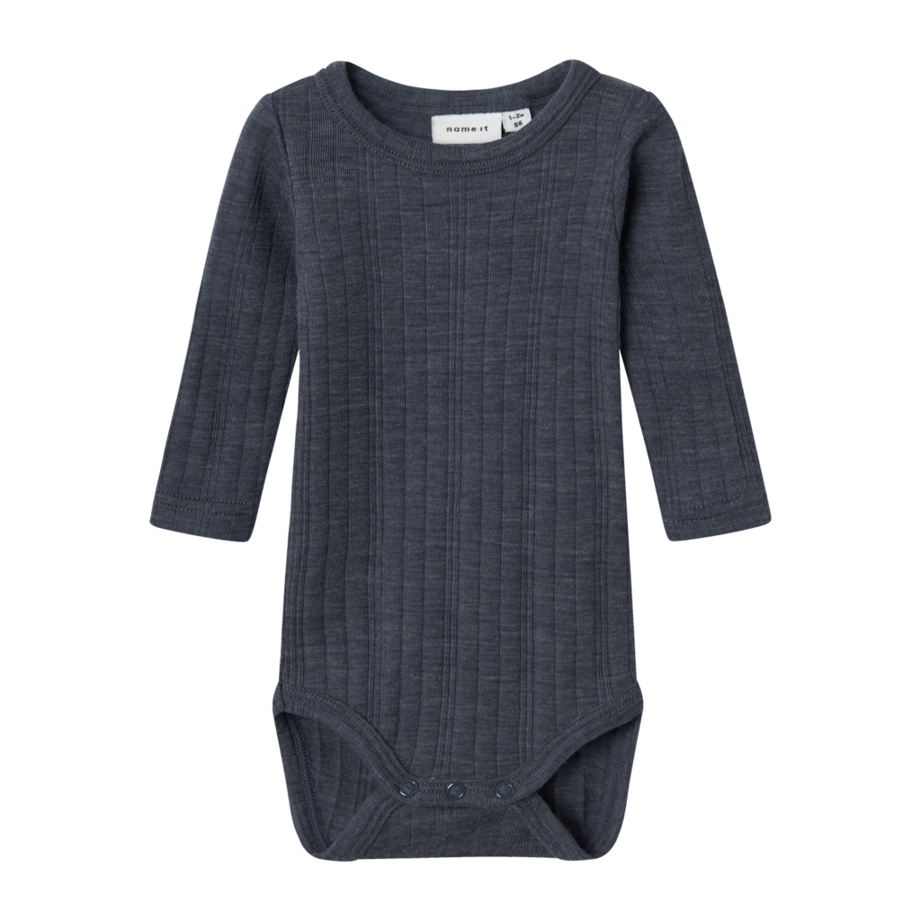 NAME IT Wang Langærmet Uld Body Ombre Blue