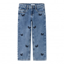 NAME IT Wide Jeans Sommerfugl Bella Medium Blue Denim