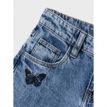 NAME IT Wide Jeans Sommerfugl Bella Medium Blue Denim