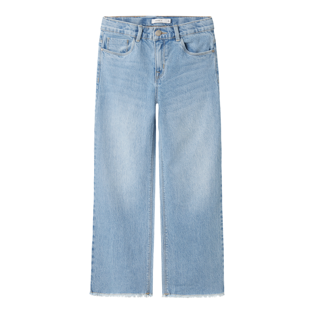 NAME IT Brede Jeans Rose Light Blue Bleached Denim