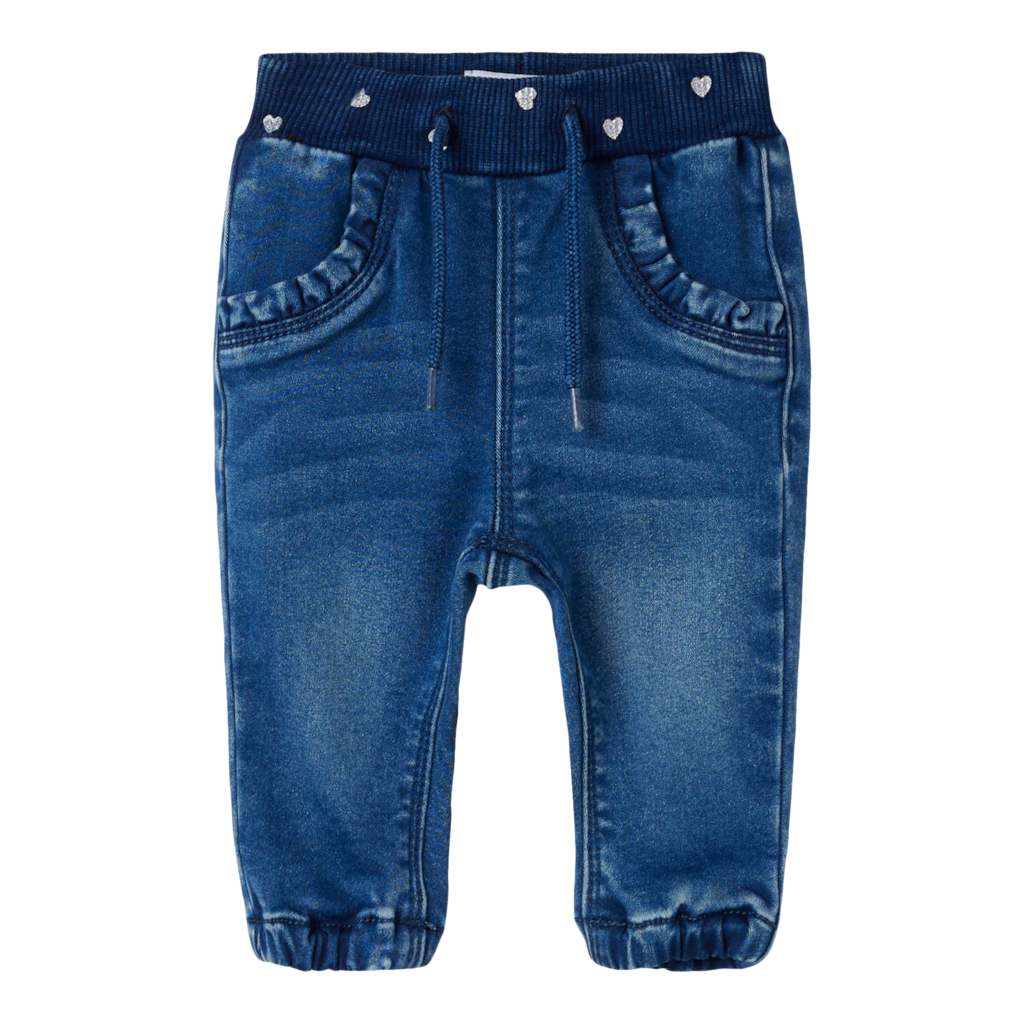 NAME IT Fleece Jeans Rose Medium Blue Denim