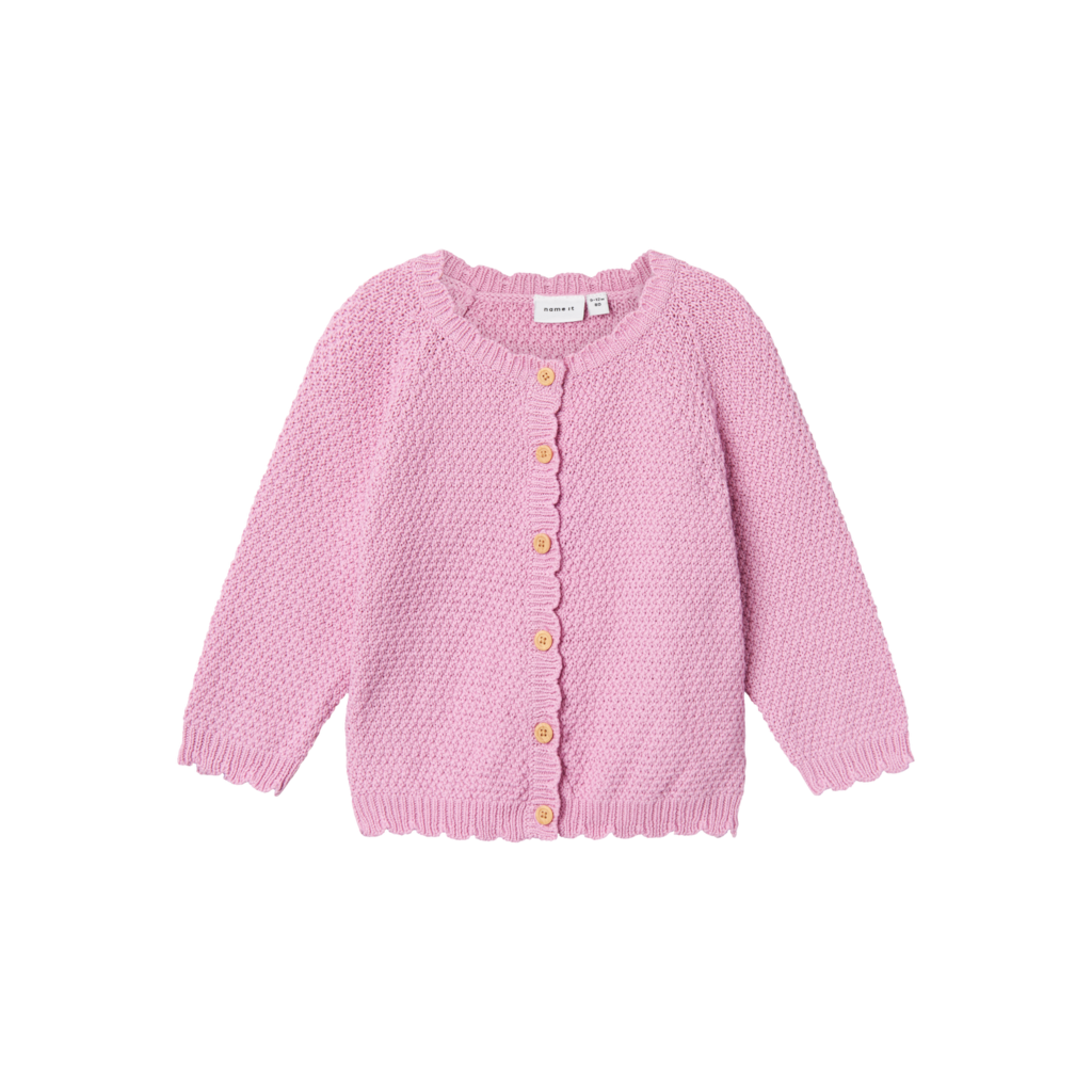 NAME IT Strik Cardigan Karoline Pastel Lavender