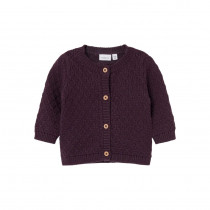 NAME IT Strik Cardigan Lomille Plum Perfect