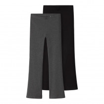 NAME IT 2-Pak Leggings Vivii Black Dark Grey Melange