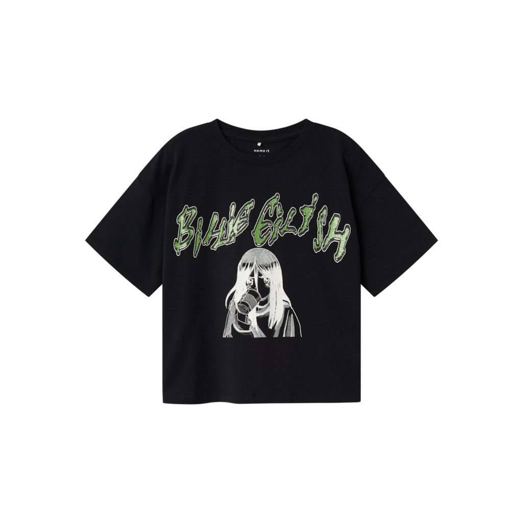 NAME IT Billie Eilish Boxy T-Shirt Jaxana Black