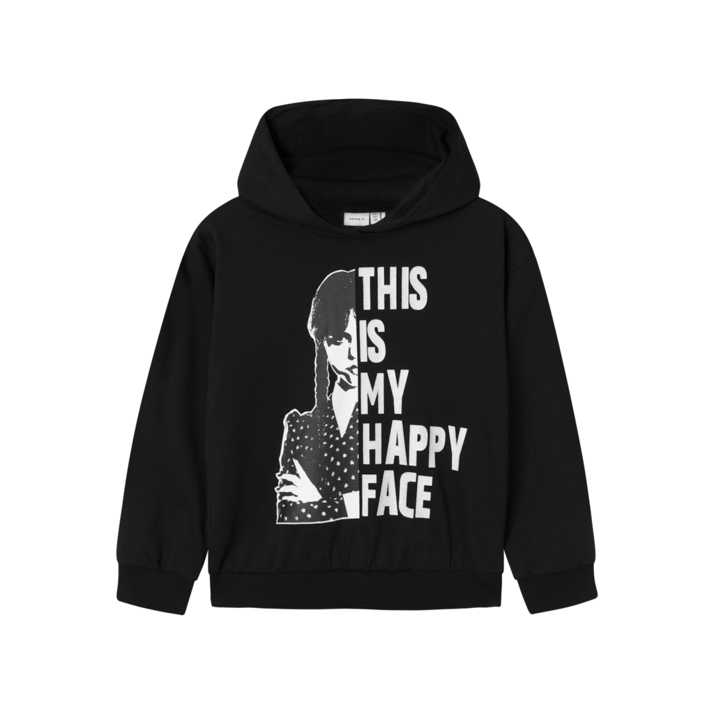 NAME IT Wednesday Hoodie Xemi Black