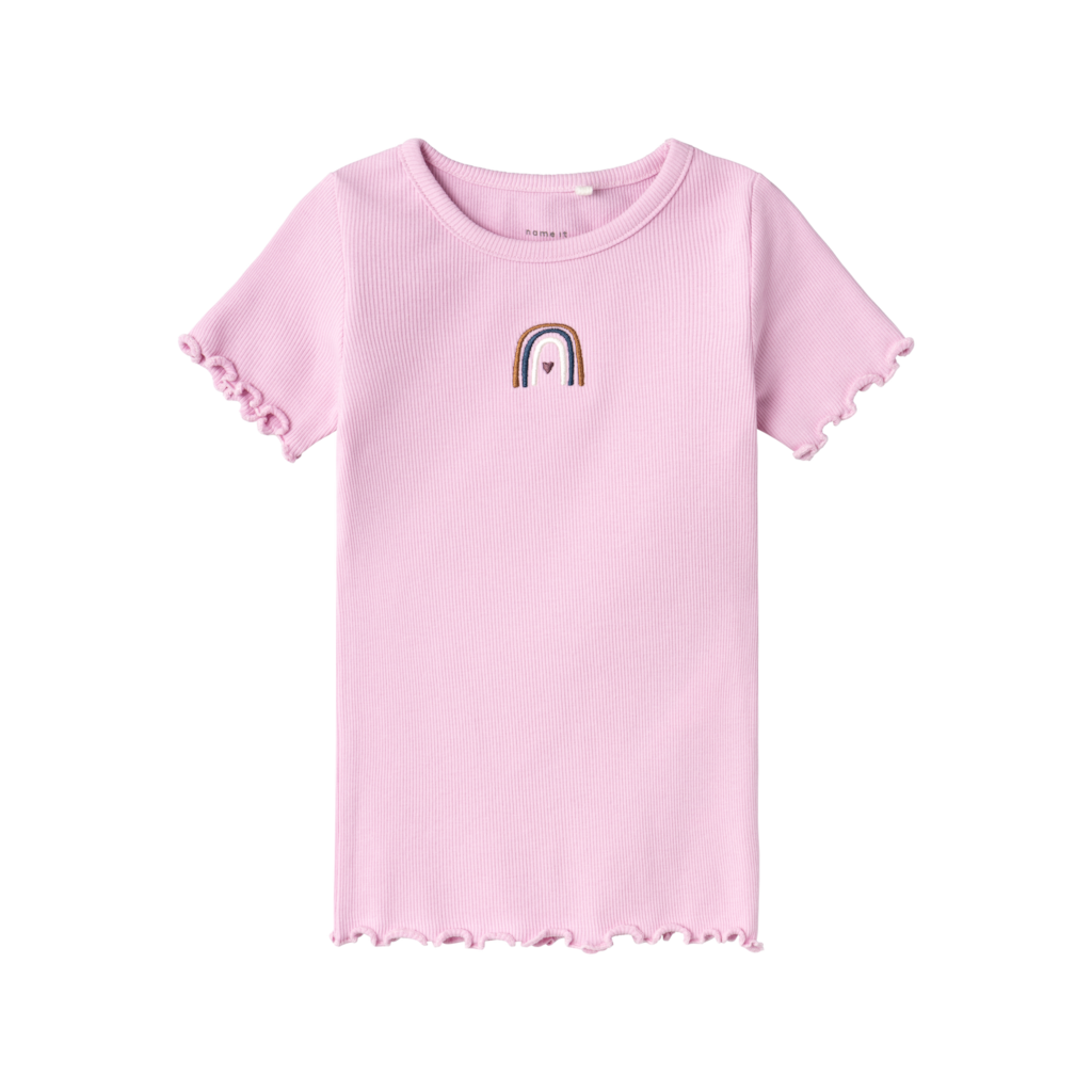 NAME IT T-Shirt Katte Pastel Lavender