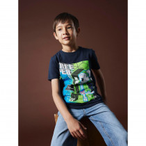 NAME IT Minecraft T-Shirt Joshi Dark Sapphire