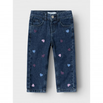 NAME IT Bella Mom Hjerte Jeans Dark Blue Denim