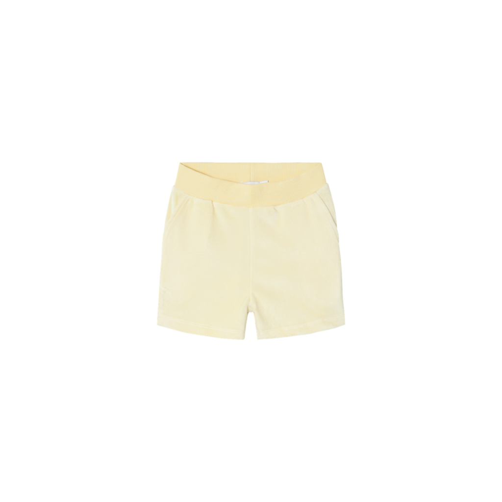 NAME IT Velour Shorts Debbie Pastel Yellow