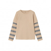 NAME IT Langærmet Bluse Dirch Oxford Tan