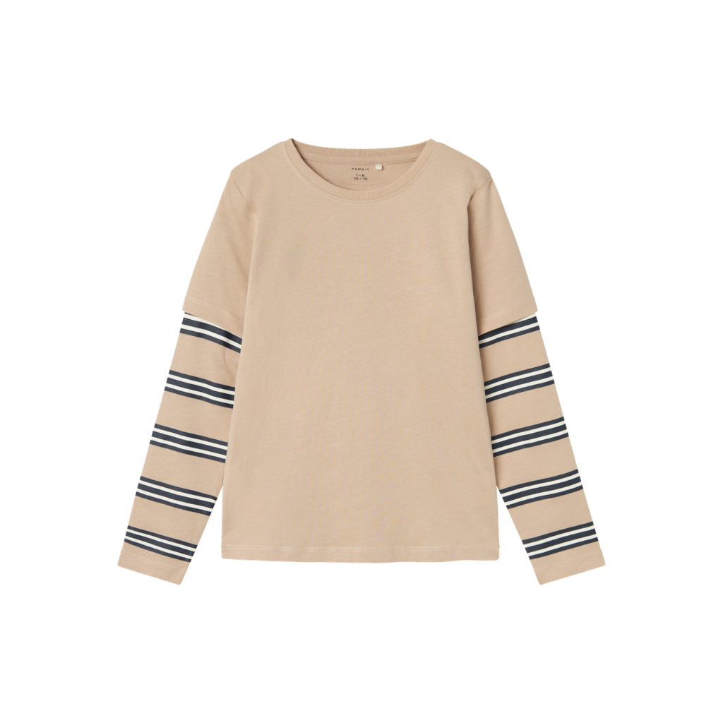 NAME IT Langærmet Bluse Dirch Oxford Tan