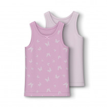 NAME IT 2-pak Tanktops Sommerfugle Pink Lavender