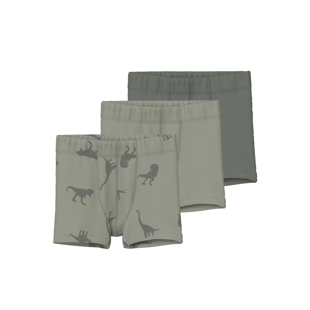 NAME IT 3-Pak Boxershorts Dino Agave Green