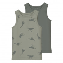 NAME IT 2-Pak Tanktops Agave Green Dino