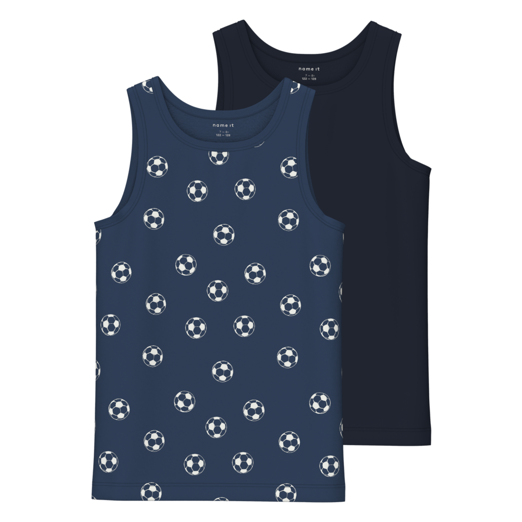 NAME IT 2-Pak Tanktops Fodbold Dark Denim