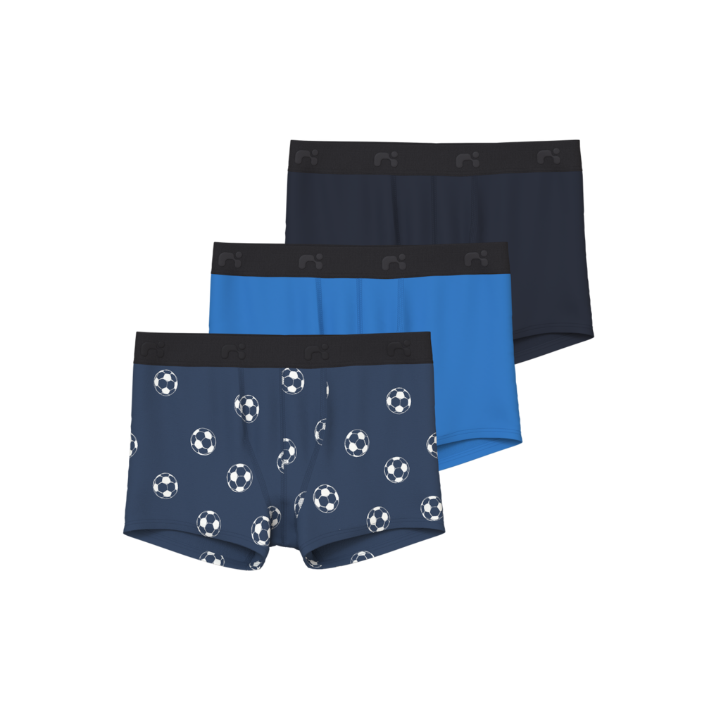 NAME IT 3-Pak Boxershorts Fodbold Dark Denim 