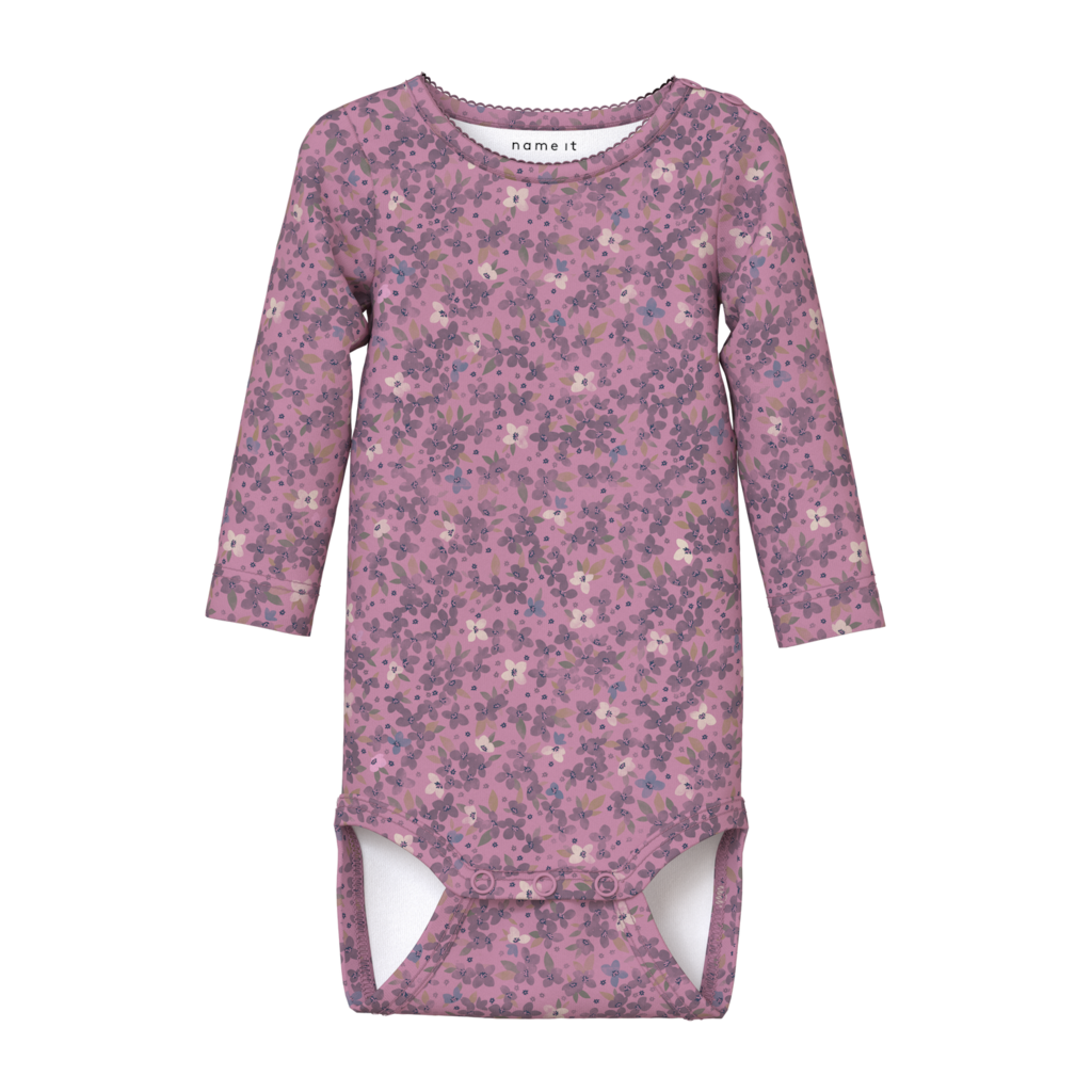 NAME IT Langærmet Body Ninne Mauve Orchid