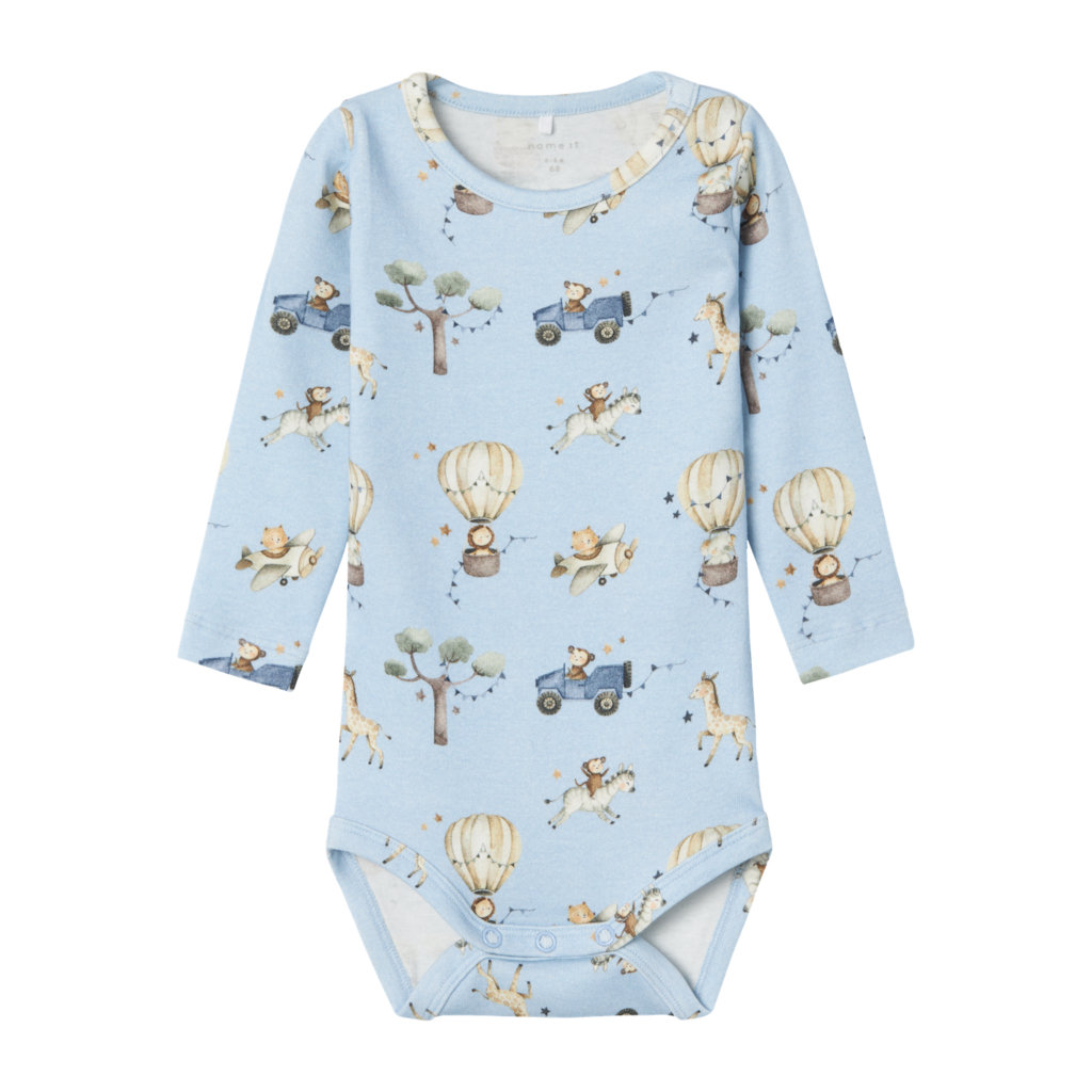  NAME IT Langærmet Body Julius Chambray Blue Melange