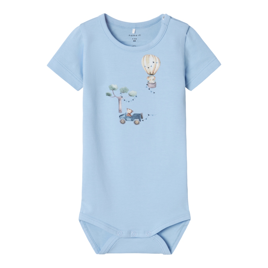 NAME IT Kortærmet Body Jus Chambray Blue