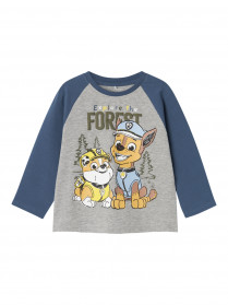 NAME IT Pawpatrol Langærmet Bluse Grey Melange