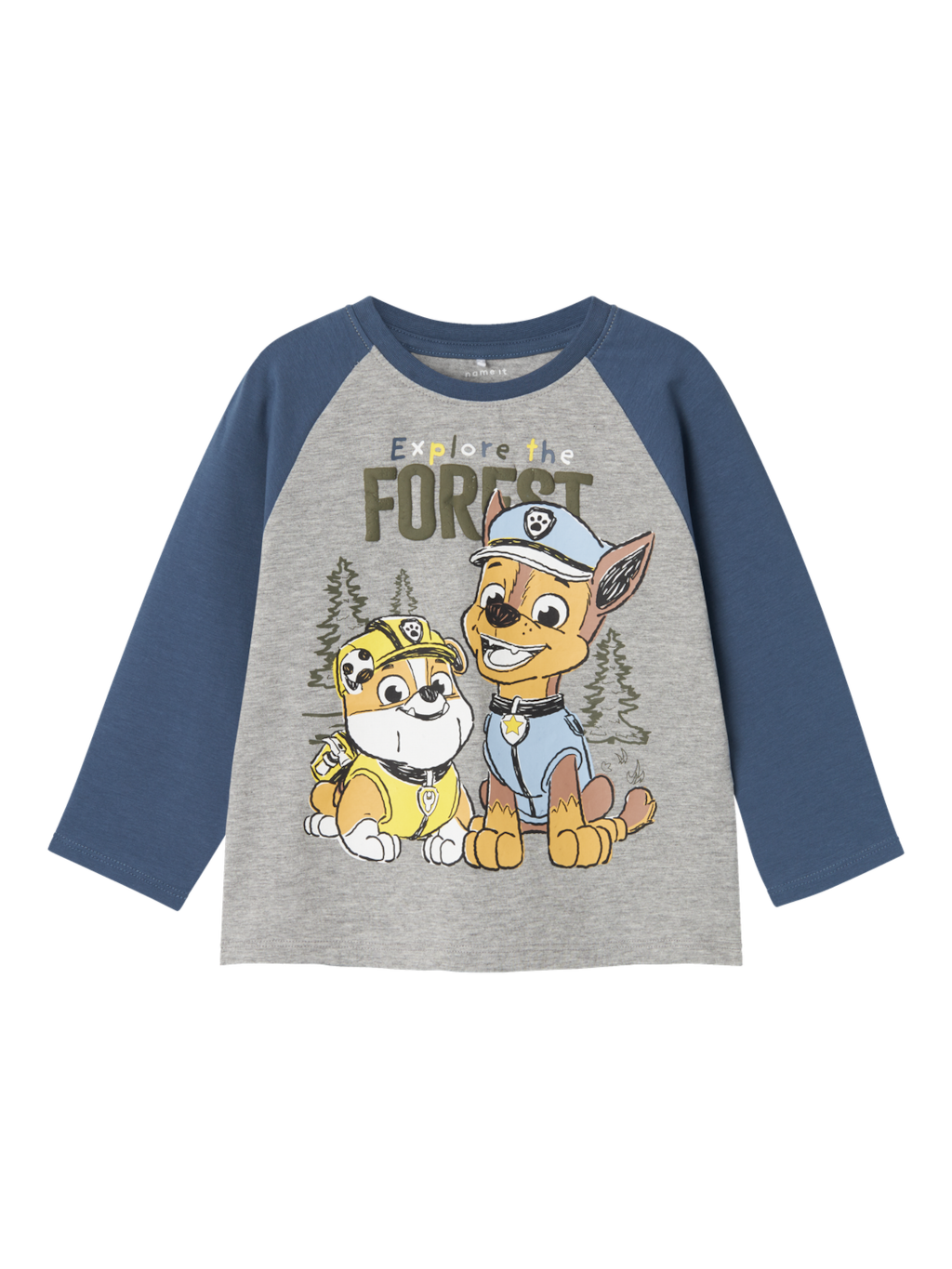 NAME IT Pawpatrol Langærmet Bluse Grey Melange