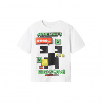 NAME IT Santi Minecraft T-Shirt Bright White