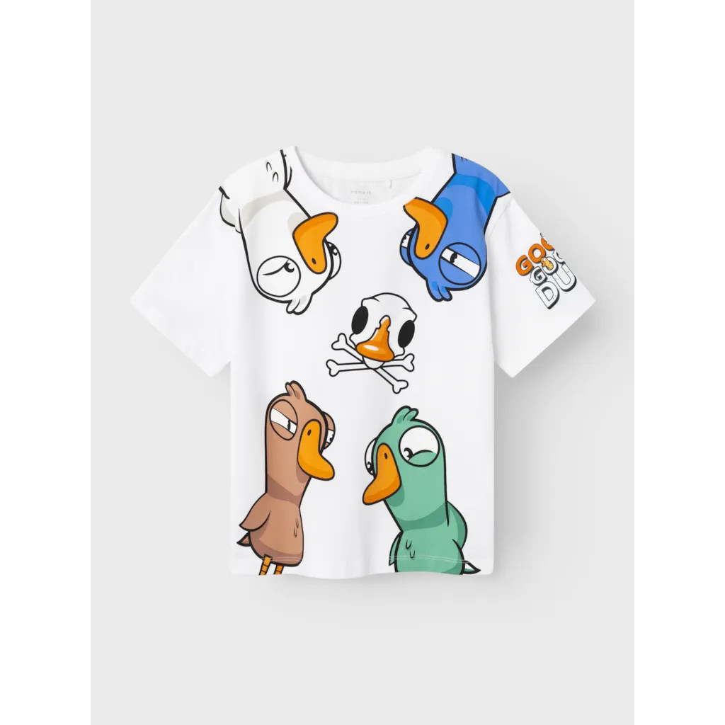 NAME IT Gooseduck T-shirt Alfredo Bright White