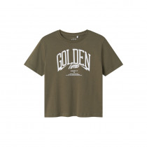 NAME IT T-Shirt Vilogo Dusty Olive Golden