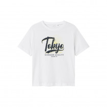 NAME IT T-Shirt Vilogo Bright White Tokyo