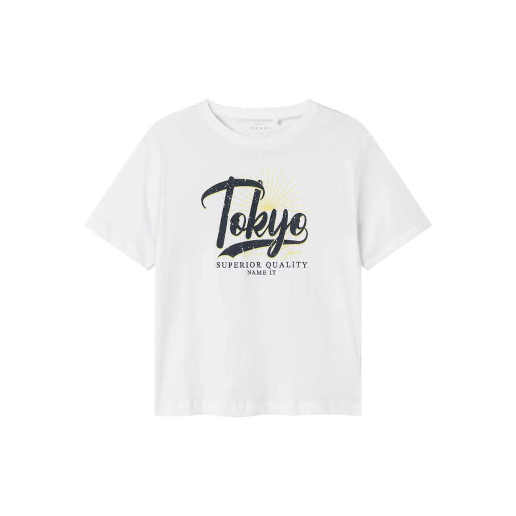 NAME IT T-Shirt Vilogo Bright White Tokyo