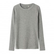 NAME IT Langærmet Bluse Nakal Grey Melange