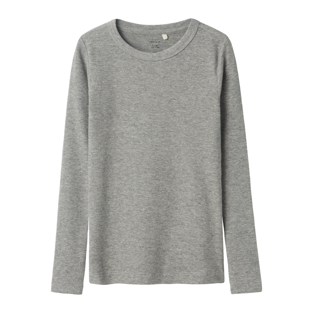 NAME IT Langærmet Bluse Nakal Grey Melange