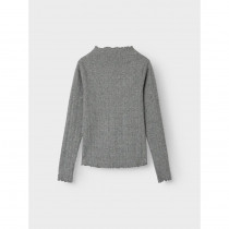 NAME IT Langærmet Bluse Rumala Light Grey Melange