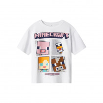 NAME IT Minecraft T-shirt Oxaja Bright White