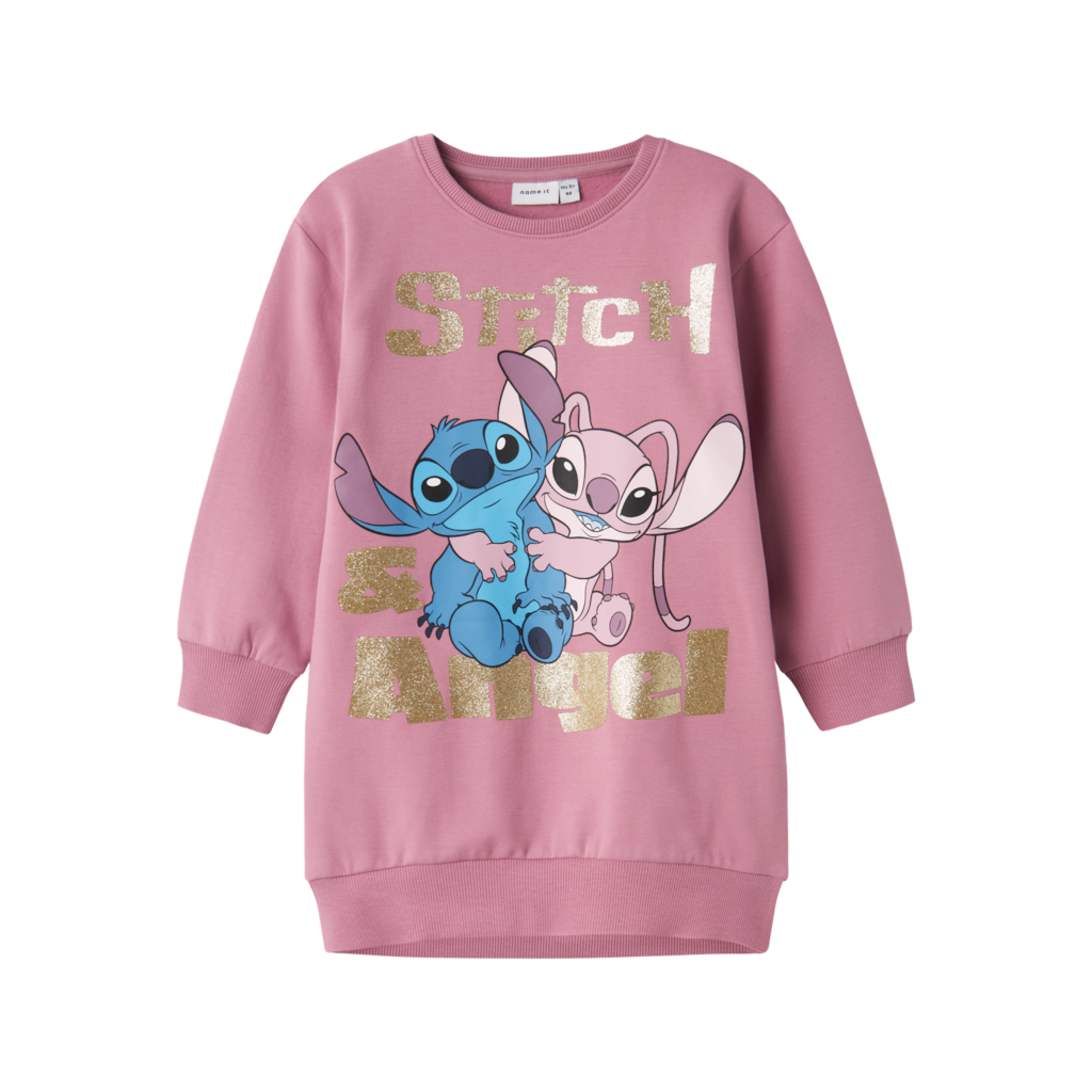 NAME IT Stitch Sweat Kjole Nyra Mauve Orchid